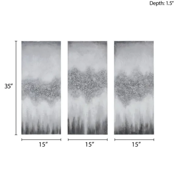 Kirkland's Home Canvas Art-Black Rock Stone Canvas Art Prints, Set Of 3