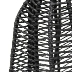Kirkland's Home Table Lamps-Black Rope Woven Table Lamp