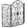 Kirkland's Home Fireplace Accessories-Black Scroll Work Metal Fireplace Screen