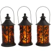 Kirkland's Home Lanterns-Black Spooky Silhouette Led Lanterns, Set Of 3