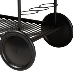 Kirkland's Home Kitchen Islands & Bar Carts-Black 3-Tier Industrial Bar Cart