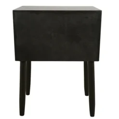 Kirkland's Home Accent & End Tables-Black Two-Drawer Rattan Front Accent Table