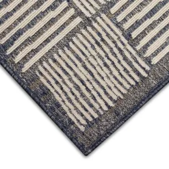 Kirkland's Home Outdoor Rugs-Blake Gray Cube Indoor/Outdoor Runner, 1X7