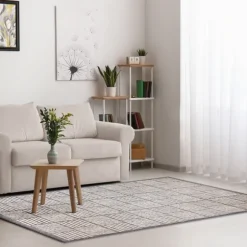 Kirkland's Home Outdoor Rugs-Blake Gray Cube Indoor/Outdoor Area Rug, 7X9