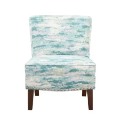Kirkland's Home Accent Chairs-Blue Abstract Armless Accent Chair