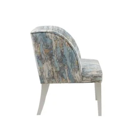 Kirkland's Home Accent Chairs-Blue And Gray Abstract Wingback Accent Chair