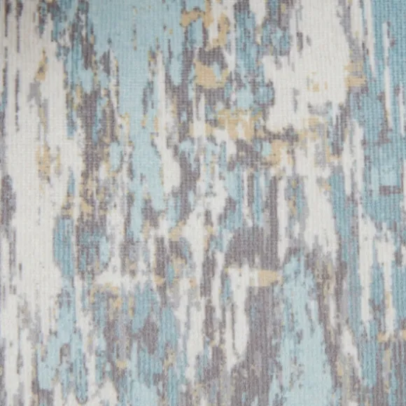 Kirkland's Home Accent Chairs-Blue And Gray Abstract Wingback Accent Chair