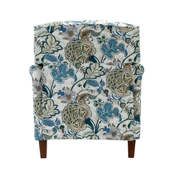 Kirkland's Home Accent Chairs-Blue And White Floral Classic Accent Chair