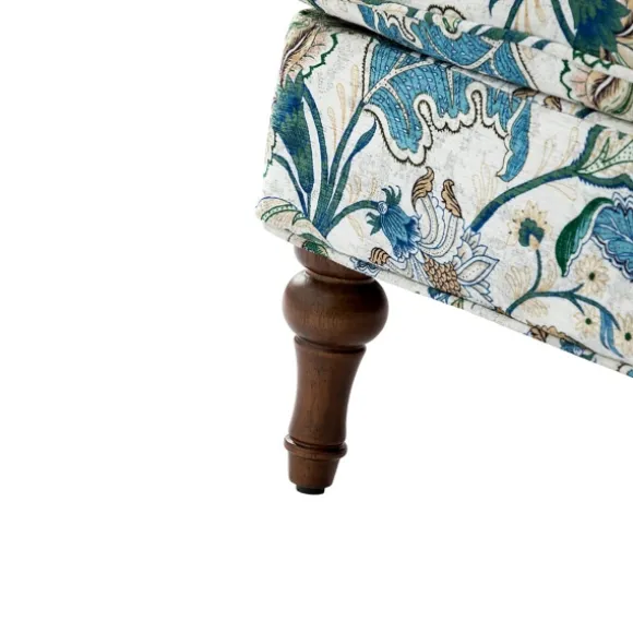 Kirkland's Home Accent Chairs-Blue And White Floral Classic Accent Chair