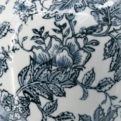 Kirkland's Home Decorative Bowls & Jars-Blue And White Floral Ginger Jar