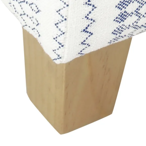 Kirkland's Home Benches & Ottomans-Blue And White Hometown Striped Storage Ottoman