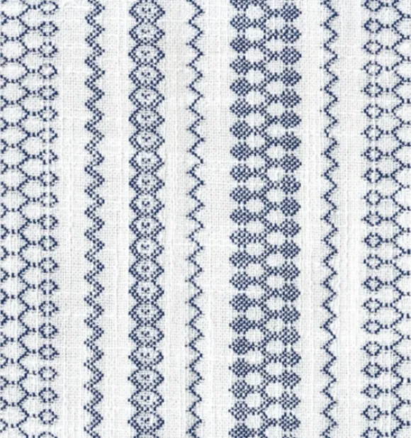 Kirkland's Home Benches & Ottomans-Blue And White Hometown Striped Storage Ottoman