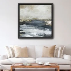 Kirkland's Home Canvas Art-Blue Bay Framed Canvas Art Print, 42X42 In.