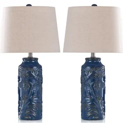 Kirkland's Home Table Lamps-Blue Bo Ical Mayfield Table Lamps, Set Of 2