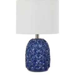 Kirkland's Home Table Lamps-Blue Ceramic Coastal Table Lamp