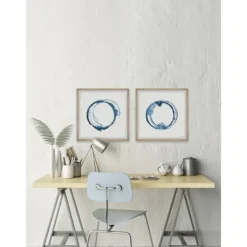 Kirkland's Home Framed Art-Blue Flash Framed Art Prints, Set Of 2