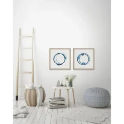 Kirkland's Home Framed Art-Blue Flash Framed Art Prints, Set Of 2