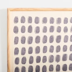 Kirkland's Home Framed Art-Blue Paint Dab On Linen Framed Art Print