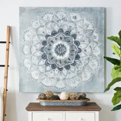 Kirkland's Home Canvas Art-Blue Paulo Sunburst Canvas Art Print