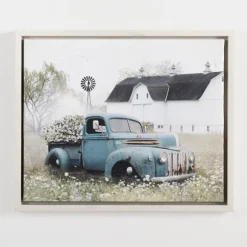 Kirkland's Home Canvas Art-Blue Pickup Truck And Barn Canvas Art Print
