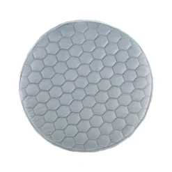 Kirkland's Home Benches & Ottomans-Blue Quilted Honeycomb Ottoman