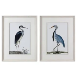 Kirkland's Home Framed Art-Blue Shore Birds Framed Art Prints, Set Of 2