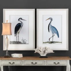 Kirkland's Home Framed Art-Blue Shore Birds Framed Art Prints, Set Of 2