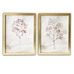 Kirkland's Home Framed Art-Blush Branches Framed Art Prints, Set Of 2