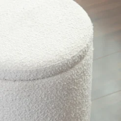 Kirkland's Home Benches & Ottomans-Boucle Storage Ottoman