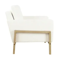Kirkland's Home Accent Chairs-Boucle Wood Frame Accent Chair