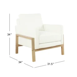 Kirkland's Home Accent Chairs-Boucle Wood Frame Accent Chair