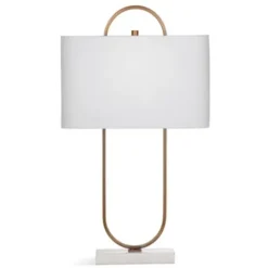 Kirkland's Home Table Lamps-Brass Open Oval Table Lamp