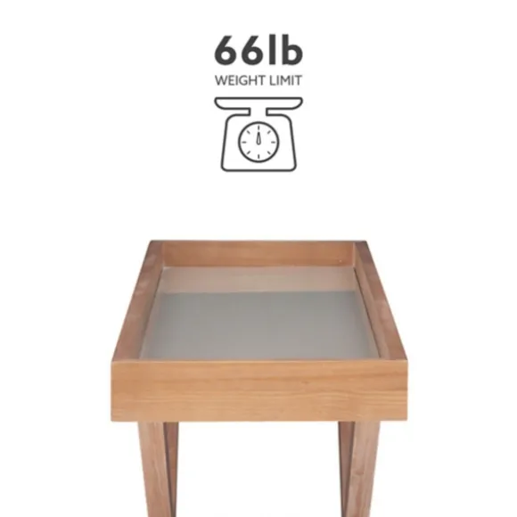 Kirkland's Home Console Tables-Brazilian Pine Tray Top Console Table