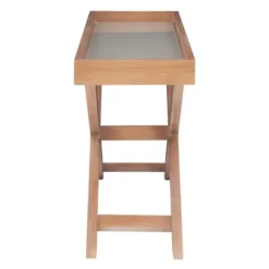 Kirkland's Home Console Tables-Brazilian Pine Tray Top Console Table