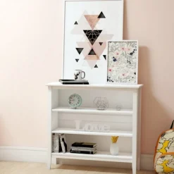 Kirkland's Home Bookshelves-Brazilian Pine Wood Short Bookshelf