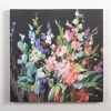 Kirkland's Home Canvas Art-Bright Floral And Black Canvas Art Print