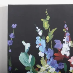 Kirkland's Home Canvas Art-Bright Floral And Black Canvas Art Print