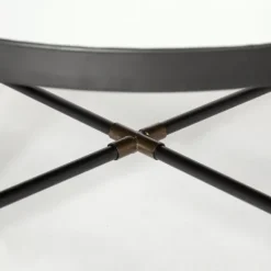 Kirkland's Home Coffee Tables-Bronze And Onyx Mirror Top Round Coffee Table
