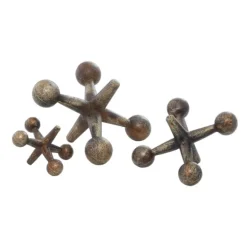 Kirkland's Home Statues & Figurines-Bronze Antique Jacks 3-Pc. Figurine Set