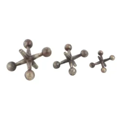 Kirkland's Home Statues & Figurines-Bronze Antique Jacks 3-Pc. Figurine Set