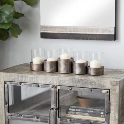 Kirkland's Home Candle Holders-Bronze Iron Runner