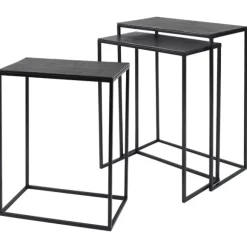 Kirkland's Home Accent & End Tables-Bronze Metal Nesting Side Tables, Set Of 3