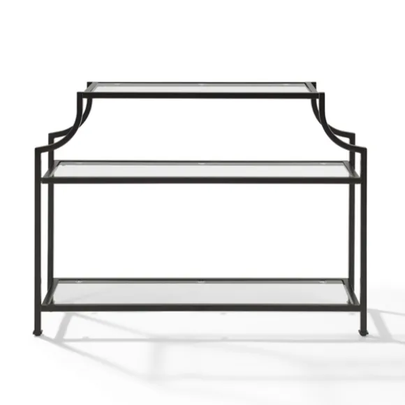 Kirkland's Home Console Tables-Bronze 3-Tier Ashlee Console Table