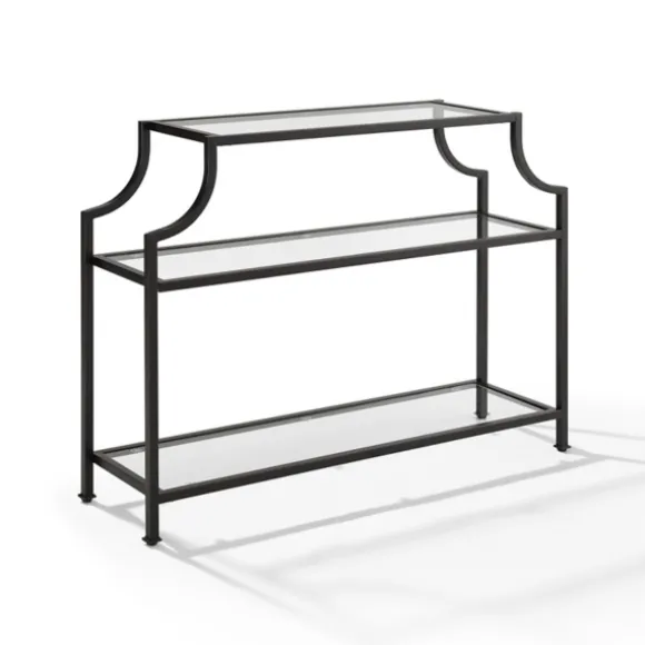 Kirkland's Home Console Tables-Bronze 3-Tier Ashlee Console Table