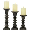 Kirkland's Home Candle Holders-Bronze Wood Column Candle Holders, Set Of 3