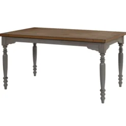 Kirkland's Home Dining Tables-Brown And Gray Traditional Wood Dining Table
