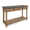 Kirkland's Home Console Tables-Brown And Gray Wood 2-Drawer Console Table