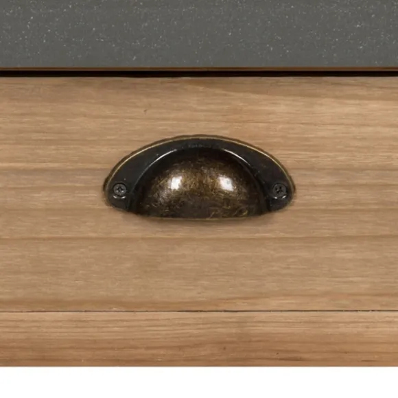 Kirkland's Home Console Tables-Brown And Gray Wood 2-Drawer Console Table