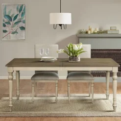 Kirkland's Home Dining Tables-Brown And Ivory Martha Stewart Dining Table