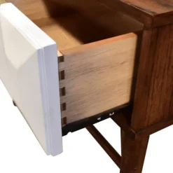 Kirkland's Home Console Tables-Brown And White Wood 2-Drawer Console Table